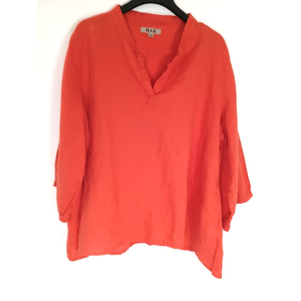 FLAX Linen Tunic Top 1G Lagenlook Oversized Relaxed Boho Beachy Sustainable